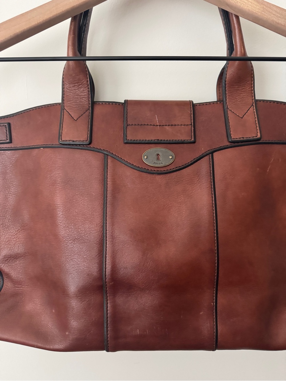 Fossil Long Live Vintage 1954 Leather Bag Purse - Picture 9 of 12